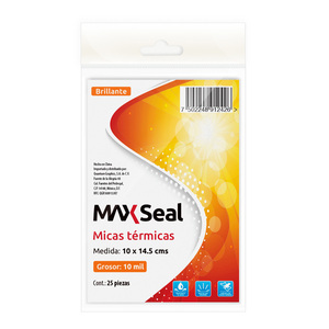 Micas Térmicas Transparentes Max Seal / 10 x 14.5 cm / 10 mil / 15 piezas