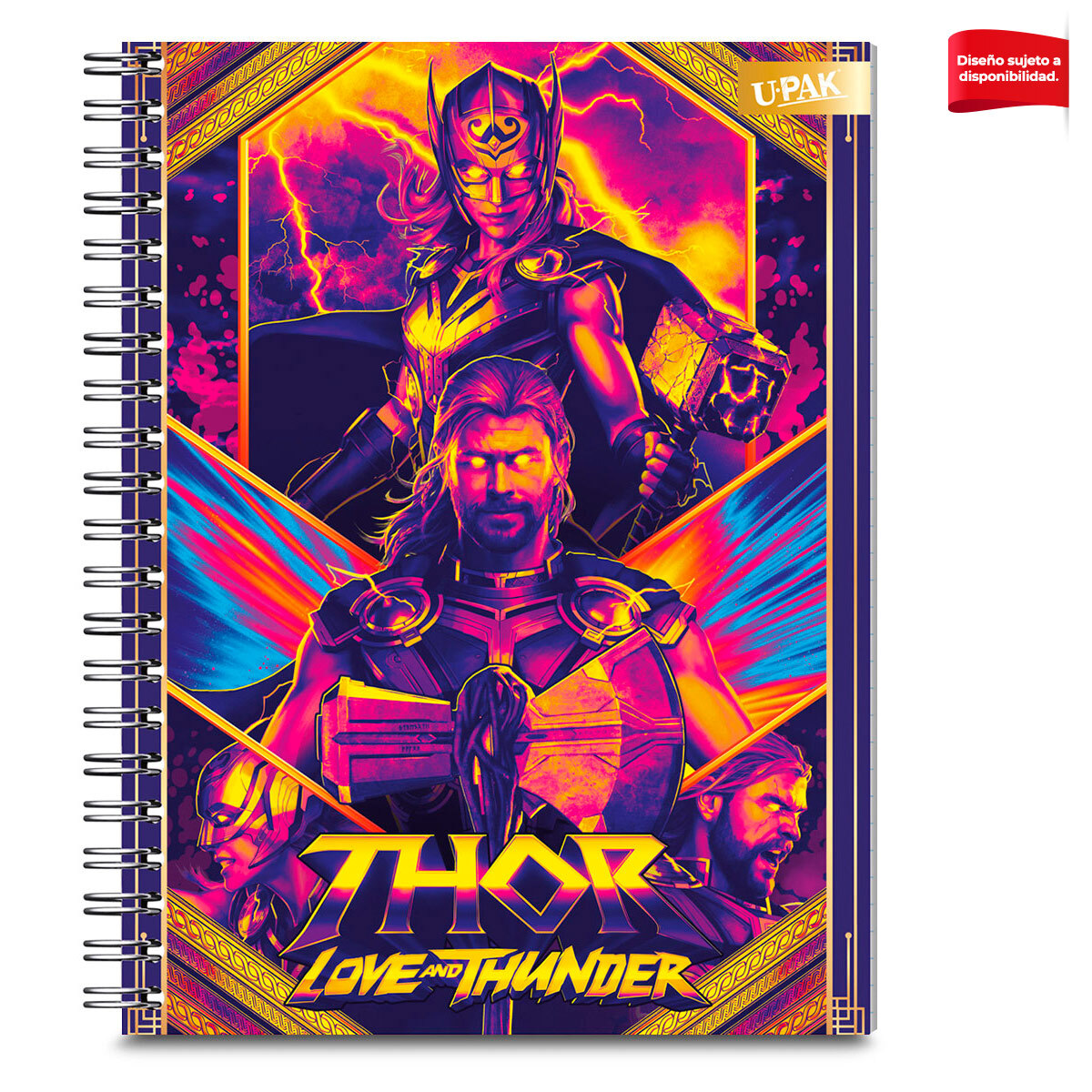 Cuaderno Profesional Upak Gladiador Avengers Raya 100 hojas