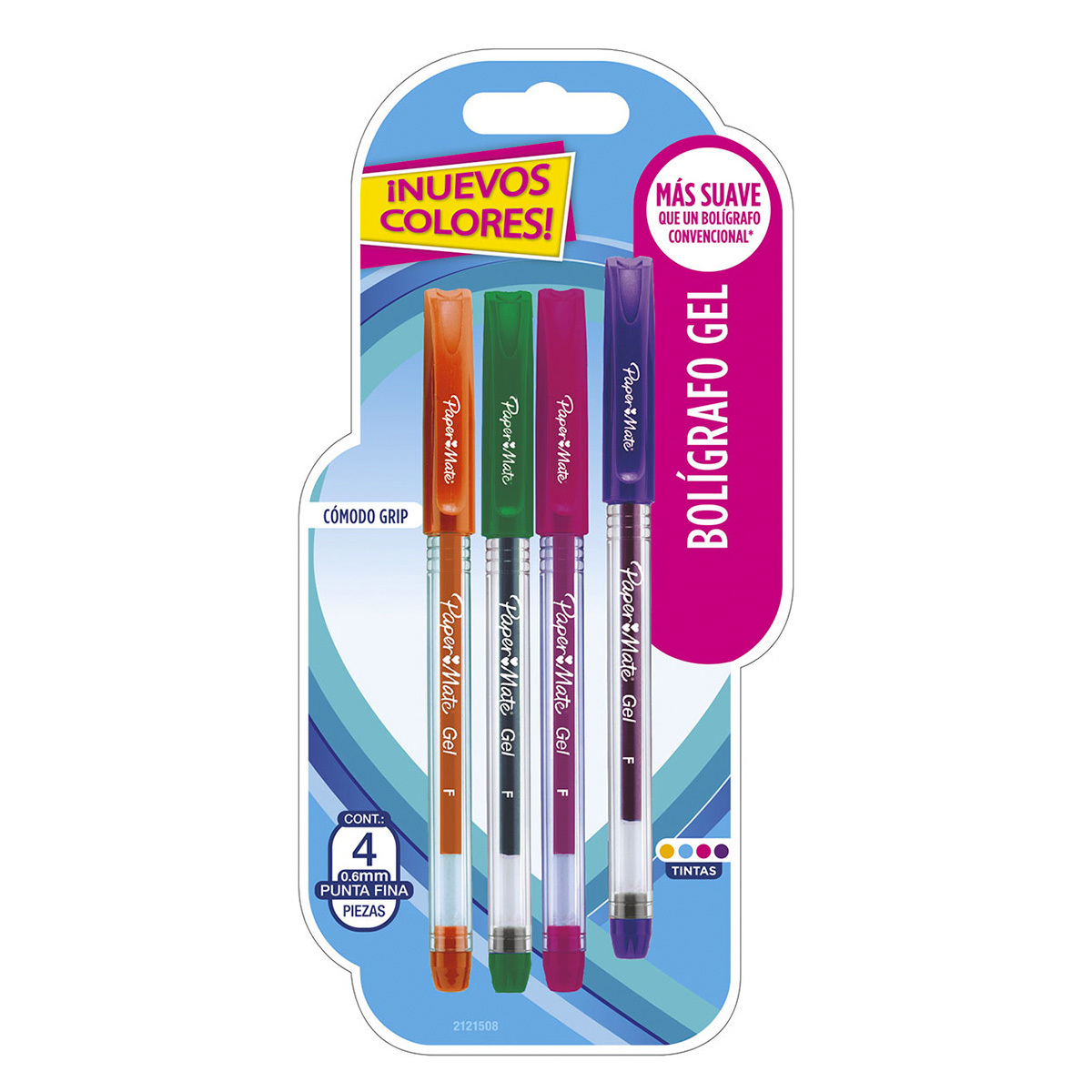 Bolígrafo de Gel Stick de 5 mm Colores Surtidos Blister con 10 Piezas Paper  Mate