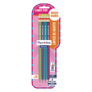 Lápices Triangulares HB Paper Mate Candy Pop 4 piezas Lápices Triangulares HB Paper Mate Candy Pop 4 piezas