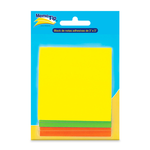 Notas Adhesivas Janel Memo Tip / Colores surtidos / 7.6 cm x 7.6 cm