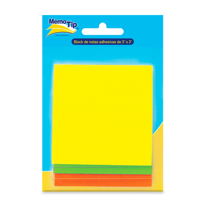 Notas Adhesivas Janel Memo Tip / Colores surtidos / 7.6 cm x 7.6 cm Notas Adhesivas Janel Memo Tip / Colores surtidos / 7.6 cm x 7.6 cm