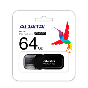 Memoria USB ADATA UV240 / 64gb / USB 2.0 / Negro