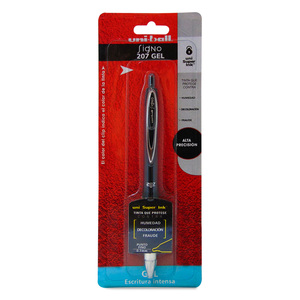 Pluma de Gel Uniball Signo 207 Gel / Punto fino / Tinta negra / 1 pieza Pluma de Gel Uniball Signo 207 Gel / Punto fino / Tinta negra / 1 pieza