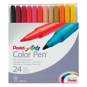 Marcadores Pentel Arts / Punta Fina / 24 piezas