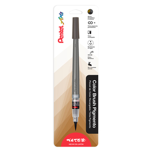 Pincel de Tinta Recargable Pentel Arts Permanente Gris Pincel de Tinta Recargable Pentel Arts Permanente Gris