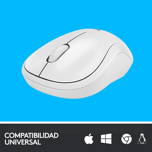 Mouse Inalámbrico Logitech M220 / Receptor USB / Blanco / PC / Laptop / Mac / Chrome OS / Linux