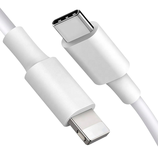 Cable USB tipo C a Lightning Devia Smart / 1 m / Blanco 