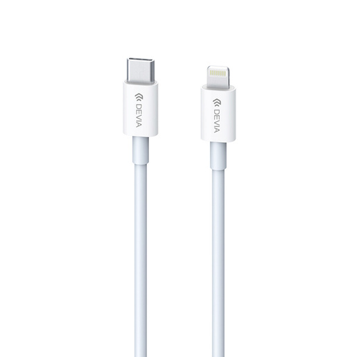 Cable USB tipo C a Lightning Devia Smart / 1 m / Blanco 