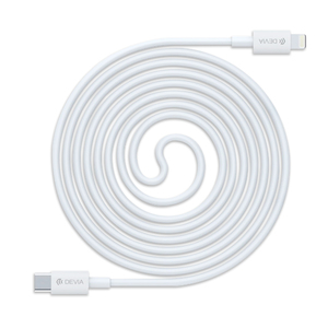 Cable USB tipo C a Lightning Devia Smart / 1 m / Blanco