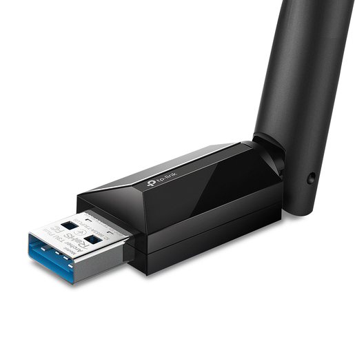 Adaptador WiFi USB Inalámbrico TP-Link Archer T3U Plus AC1300 / Doble banda / Negro