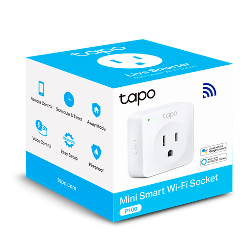 Contacto Smart Tp-Link Tapo P100 / WiFi / Google / Alexa / 2 piezas