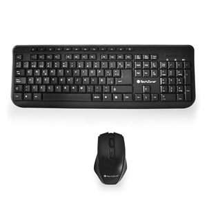 Teclado y Mouse Inalámbrico TechZone TZ16COMB01 / Nano receptor USB / Windows / Mac OS / Estándar / Negro