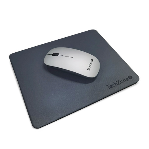 Mouse Inalámbrico y Mouse Pad TechZone TZ18MOUINAMP / Nano receptor USB / Plata / PC / Laptop / Mac