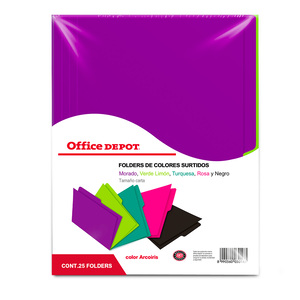 Folder Carta Office Depot / Colores surtidos