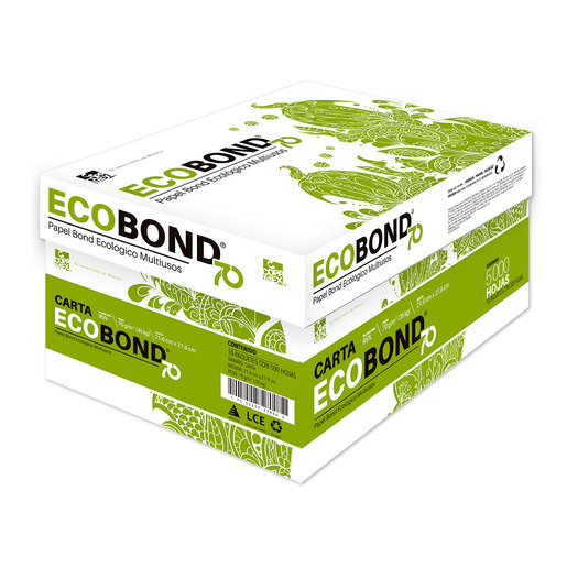 Caja de Papel Bond Copamex Eco Bond / Carta / 5000 hojas / Blanco