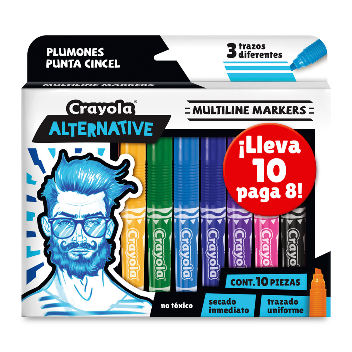 Plumones Crayola Alternative / 8 piezas