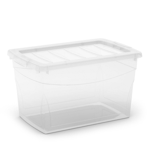 Caja de Plástico con Tapa Kis / 29 litros / 47 x 31 x 27 cm / Blanco