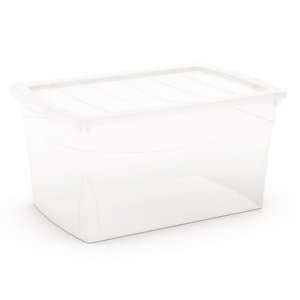 Caja de Plástico con Tapa Kis / 50 litros / 59 x 39 x 28 cm / Blanco