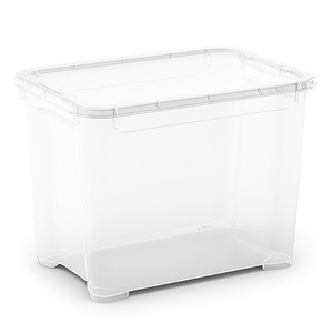 Caja de Plástico con Tapa Kis / 20 litros / 39 x 27 x 29 cm / Transparente