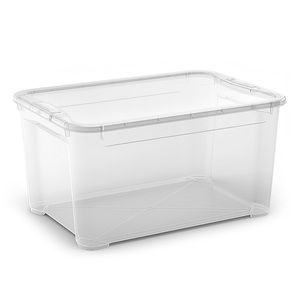 Caja de Plástico con Tapa Kis / 47 litros / Transparente