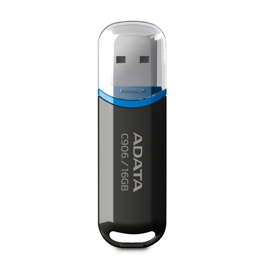 Memoria USB Adata C906 16gb USB  Negro con azul | Office Depot Mexico