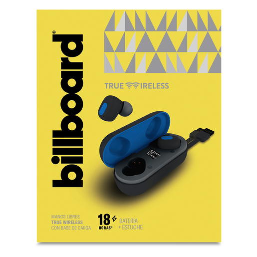 Audífonos Bluetooth Inalámbricos Billboard BB-E93317 / In ear / True Wireless / Azul con negro
