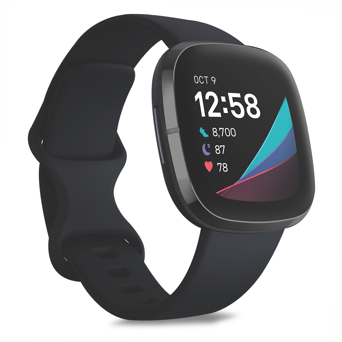 Smartwatch Fitbit Sense / Bluetooth / Negro carbón con negro grafito