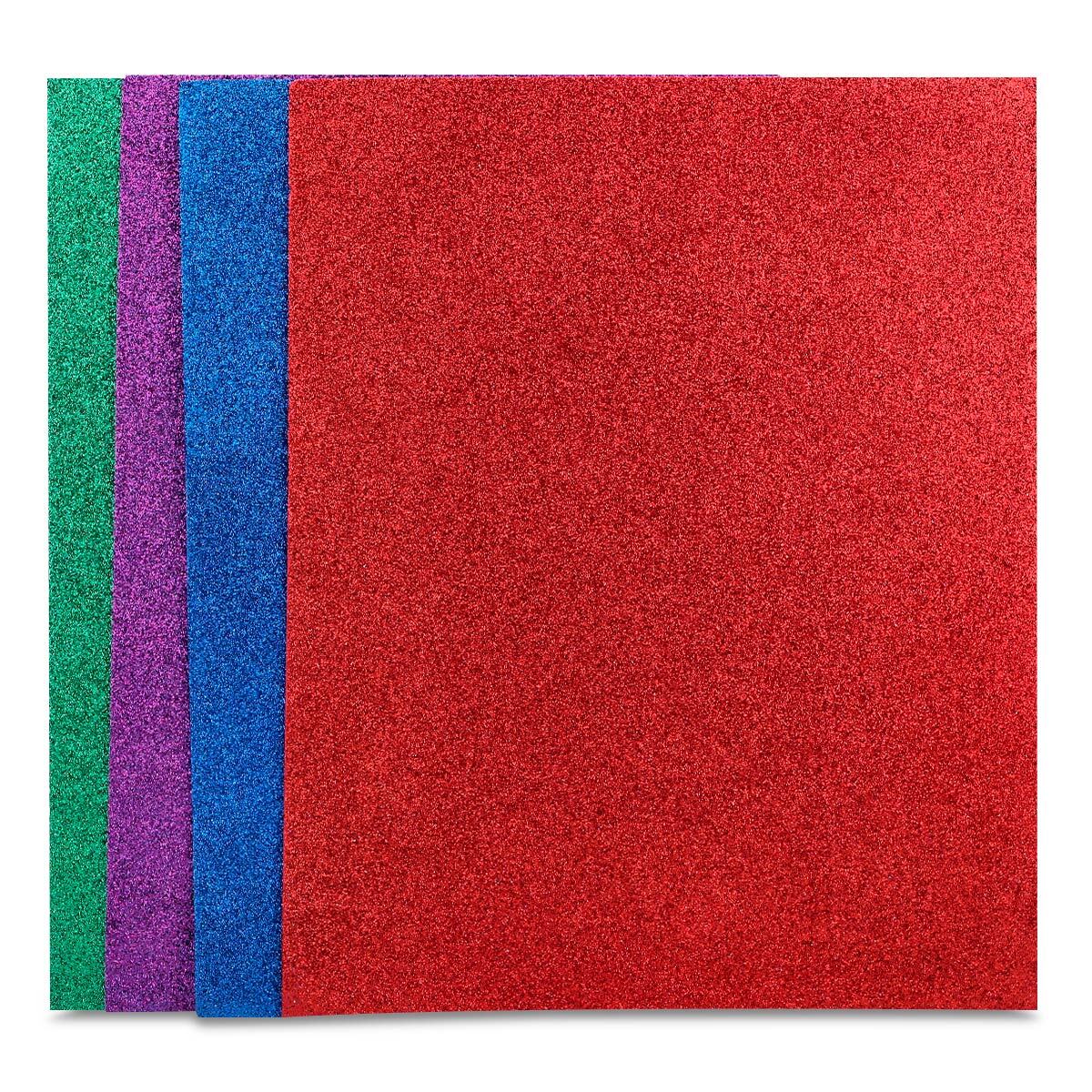 Foamy Diamantado Carta La Principal / Rojo azul verde morado / 4 piezas