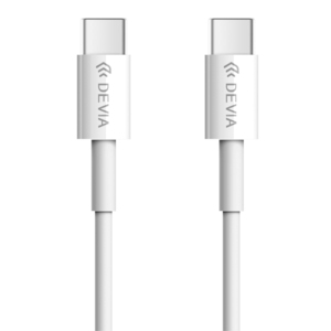Cable USB Tipo-C a USB Tipo-C Devia Smart / 1 m / Blanco