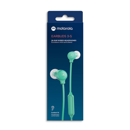 Audífonos Motorola Earbuds 3-S / In ear / Plug 3.5 mm / Cable plano / Verde