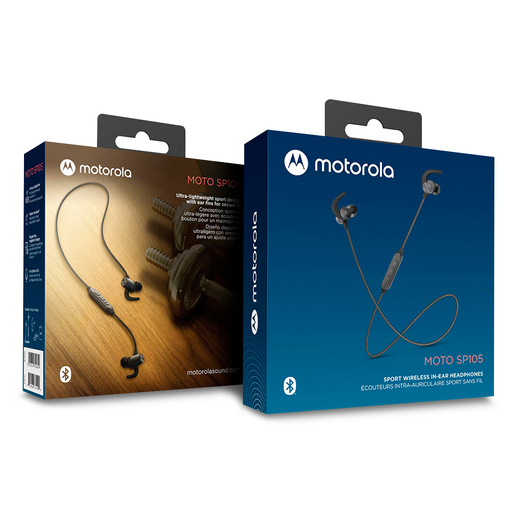 Audífonos Bluetooth Inalámbricos Deportivos Motorola Moto SP105 / In ear / Negro