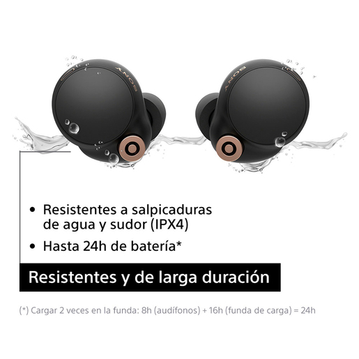 Sony WH-1000XM4 Auriculares inalámbricos Bluetooth con cancelación de ruido  sobre la oreja (negro) paquete de auriculares inalámbricos intrauditivos –