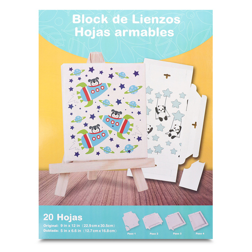 Block de Lienzos Tipo Canvas Ticher Doblables 20 hojas