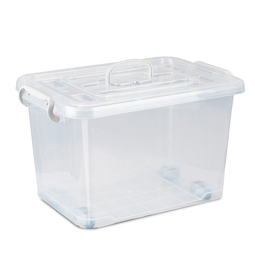 Caja de Plástico con Tapa Office Depot 36 L Transparente