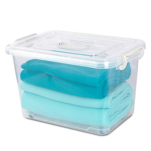 Caja de Plástico con Tapa Office Depot 22.5 L Transparente