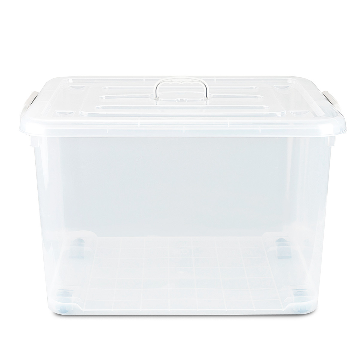 Caja de Plástico con Tapa Office Depot 80 L Transparente