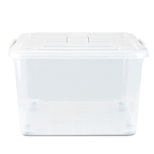 Caja de Plástico con Tapa Office Depot 80 L Transparente Caja de Plástico con Tapa Office Depot 80 L Transparente