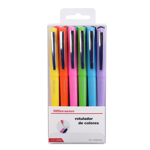 ROTULADORES DE PUNTA EXTRA FINA OFFICE DEPOT RY108403 (COLORES, 12 PZS.) 