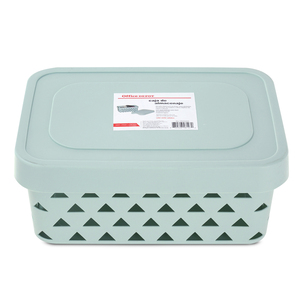 Caja de Plástico con Tapa Office Depot Triángulos Mediana Verde Caja de Plástico con Tapa Office Depot Triángulos Mediana Verde