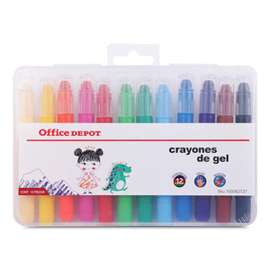 Crayones de Gel Office Depot Colores 12 piezas