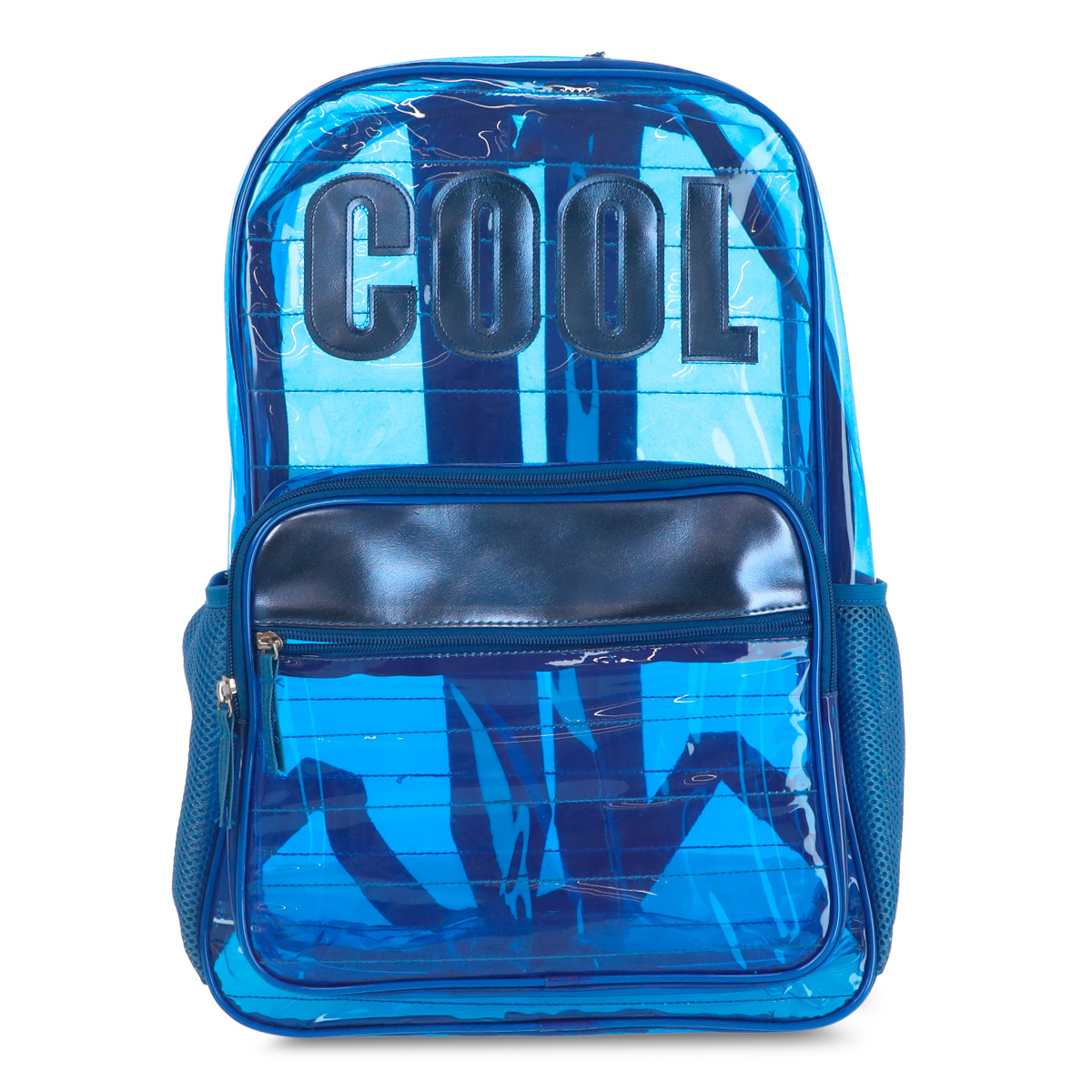 Mochila Escolar Ticher Cool Azul Transparente