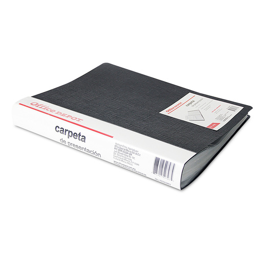 Carpeta de Presentación Carta con Protectores Office Depot Negro