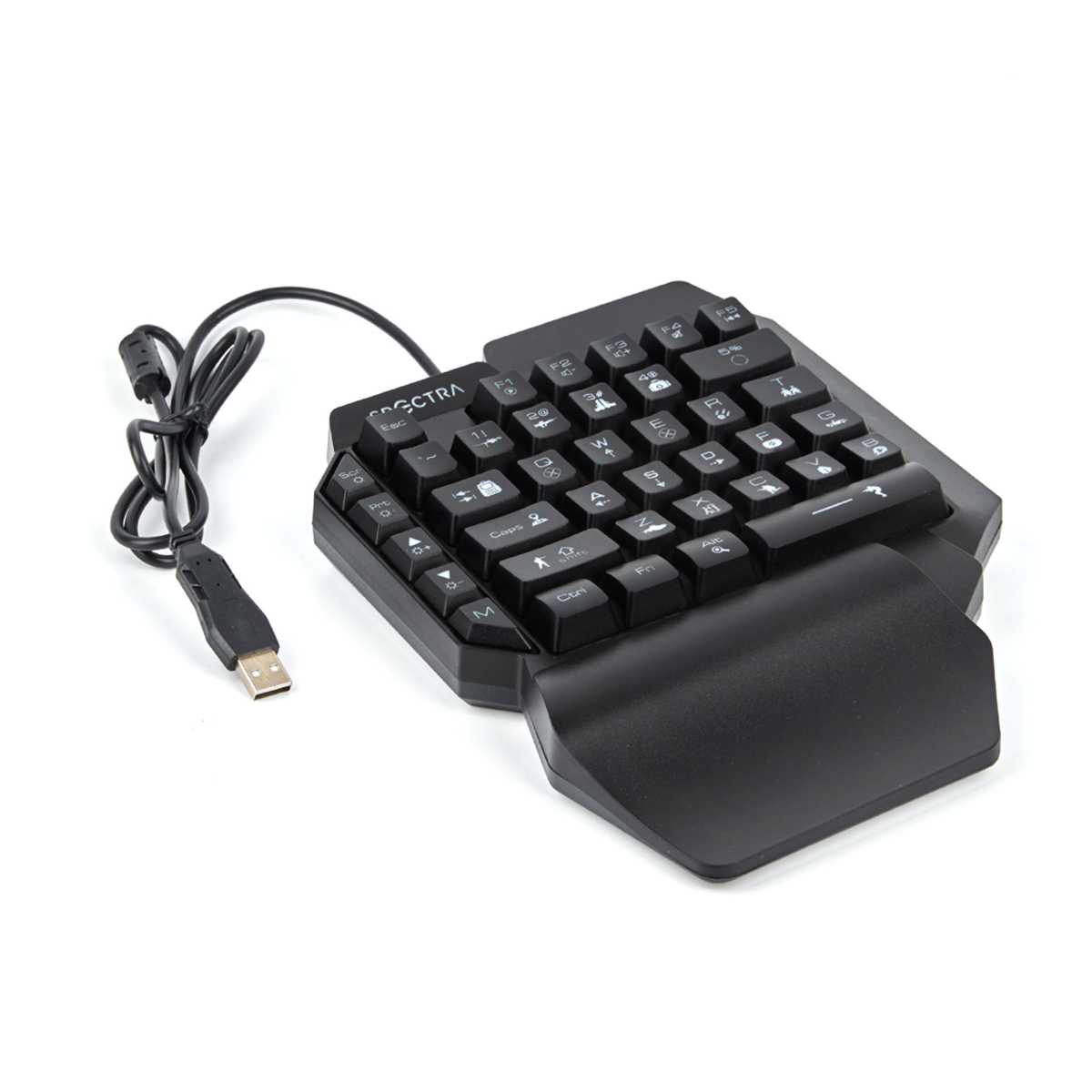 Teclado Numérico Alámbrico Gamer Spectra / USB / Negro 