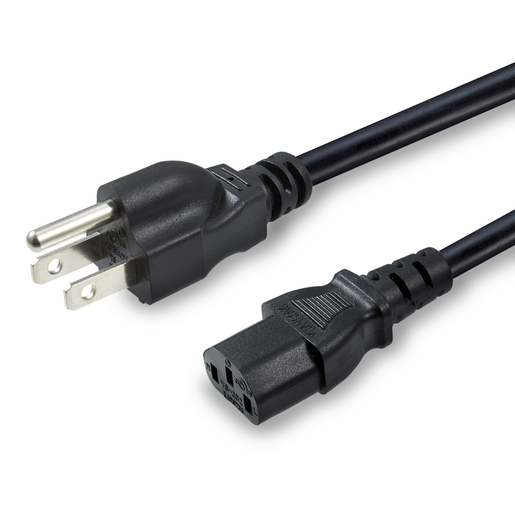 Extensión Eléctrica para Computadora 3 Terminales RadioShack RYS-2 / Negro / 1.8 m