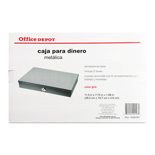Caja para Dinero Office Depot TS813 6 Compartimentos