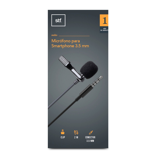 Micrófono Alámbrico STF A80315 / Negro / 3.5 mm