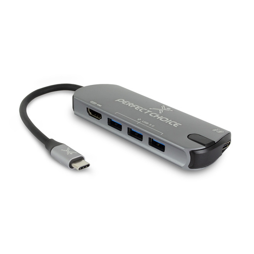 Cargador Hub Perfect Choice PC-101246 / 4 puertos / Negro
