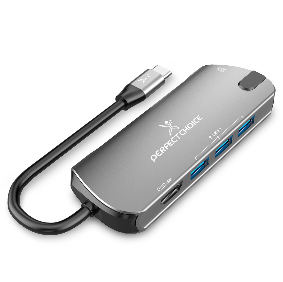Cargador Hub Perfect Choice PC-101246 / 4 puertos / Negro