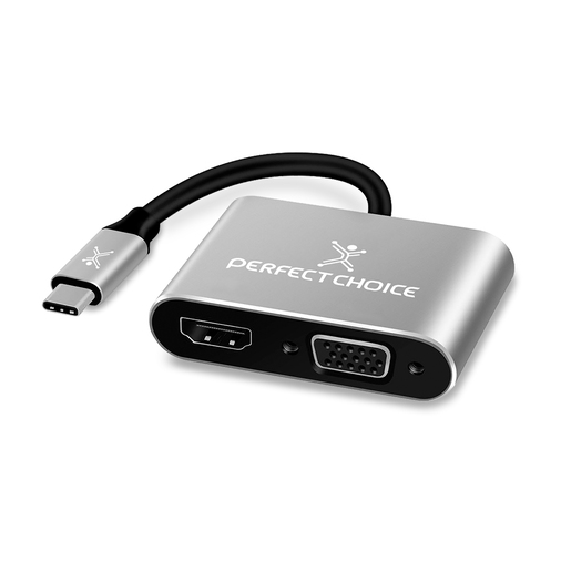 Cable USB Tipo C a HDMI y VGA Perfect Choice PC-101284 